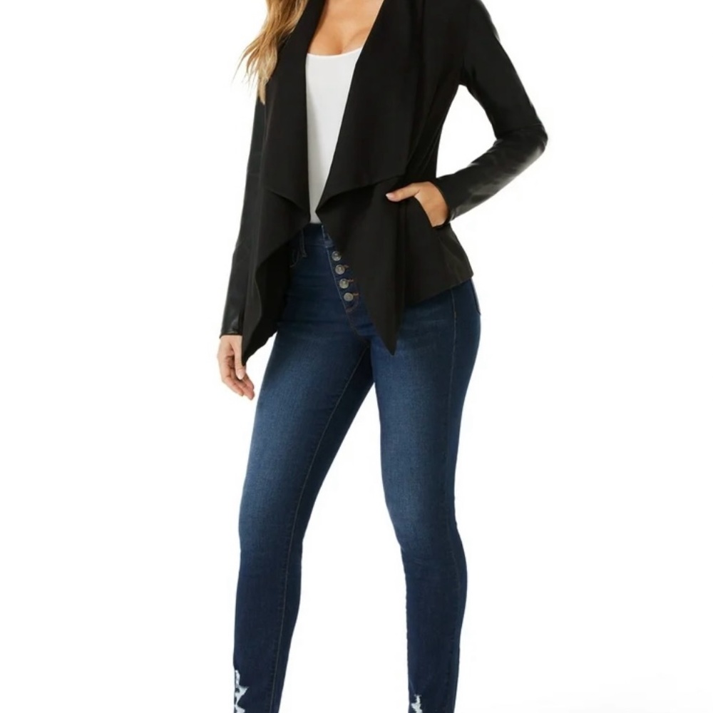 Sofia by Sofia Vergara Black Drape Blazer - Picture 3 of 9